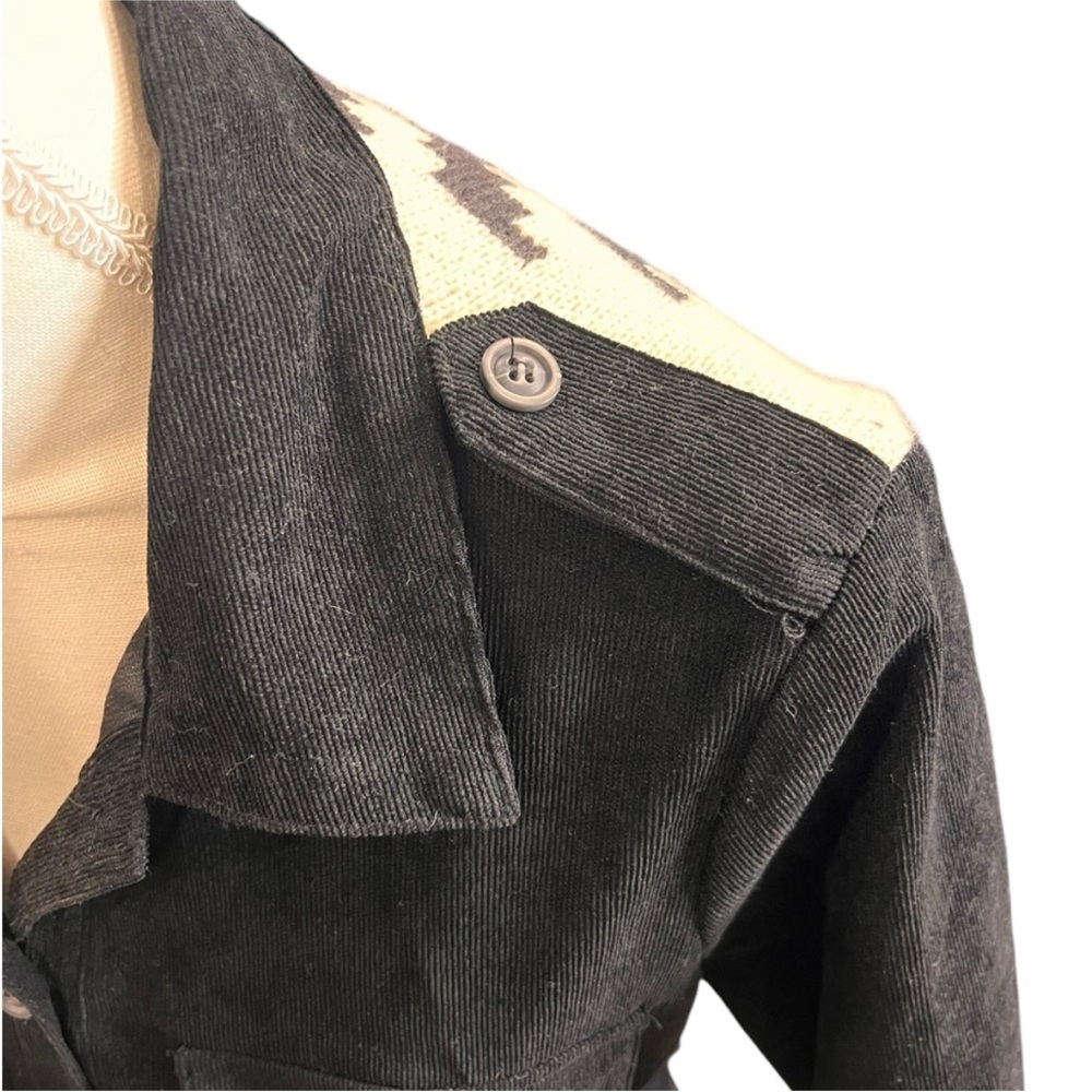 Davi & Dani Dual Fabric Button Up Jacket W/Drawst… - image 8